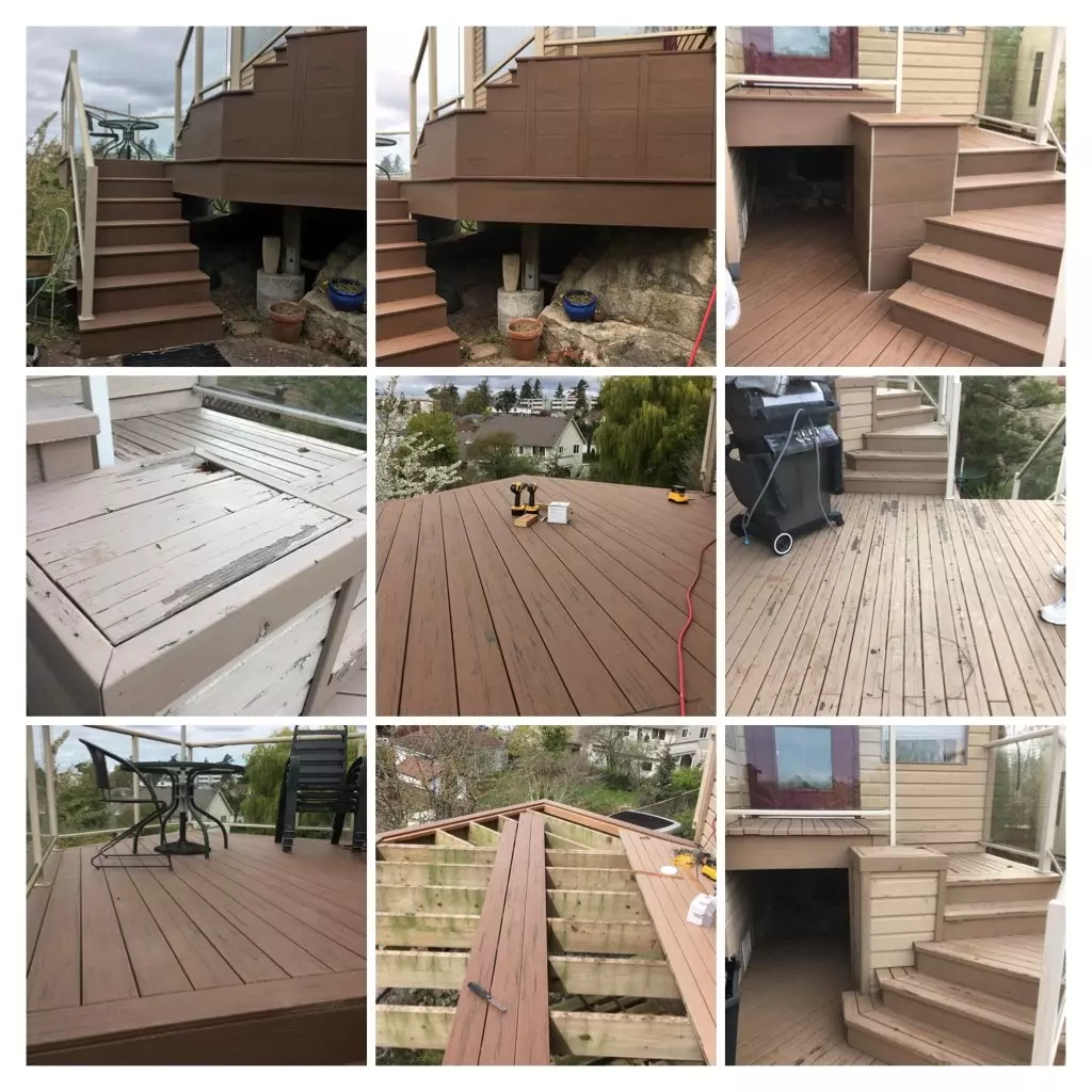 Composite deck collage